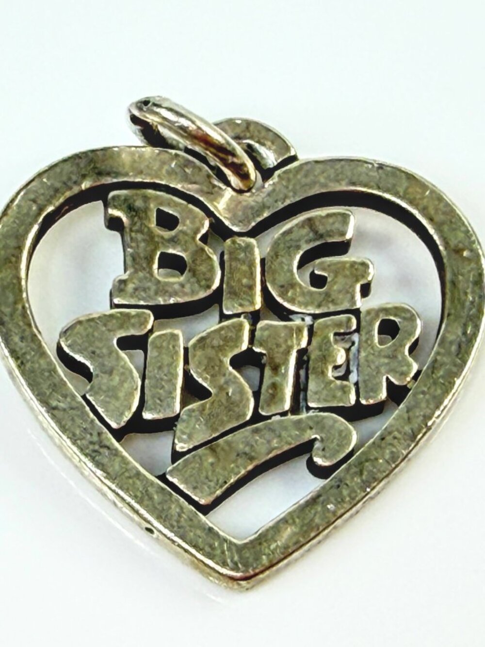 James Avery Sterling Silver Big Sister Heart Charm Family Jewelry JR2117